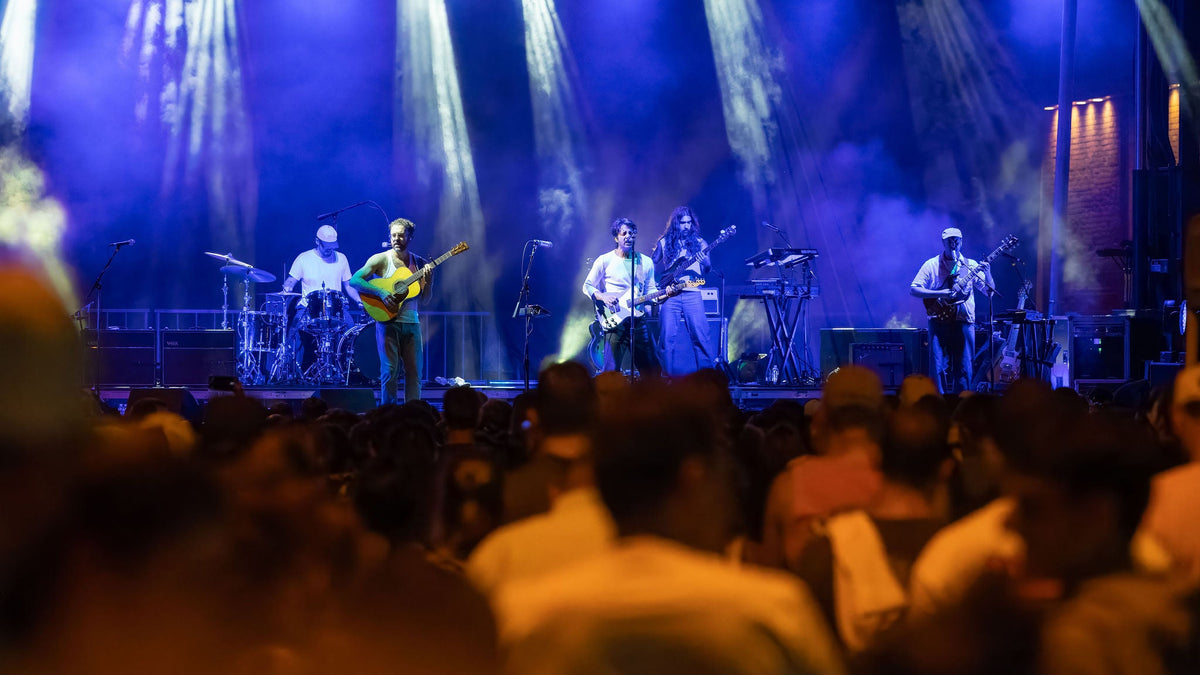 Live band performing on a stage